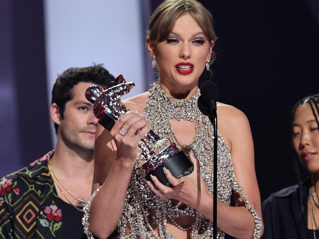 Swift announced the release of Midnights at the MTV Video Music Awards in August. Picture: Theo Wargo/Getty Images for MTV/Paramount Global