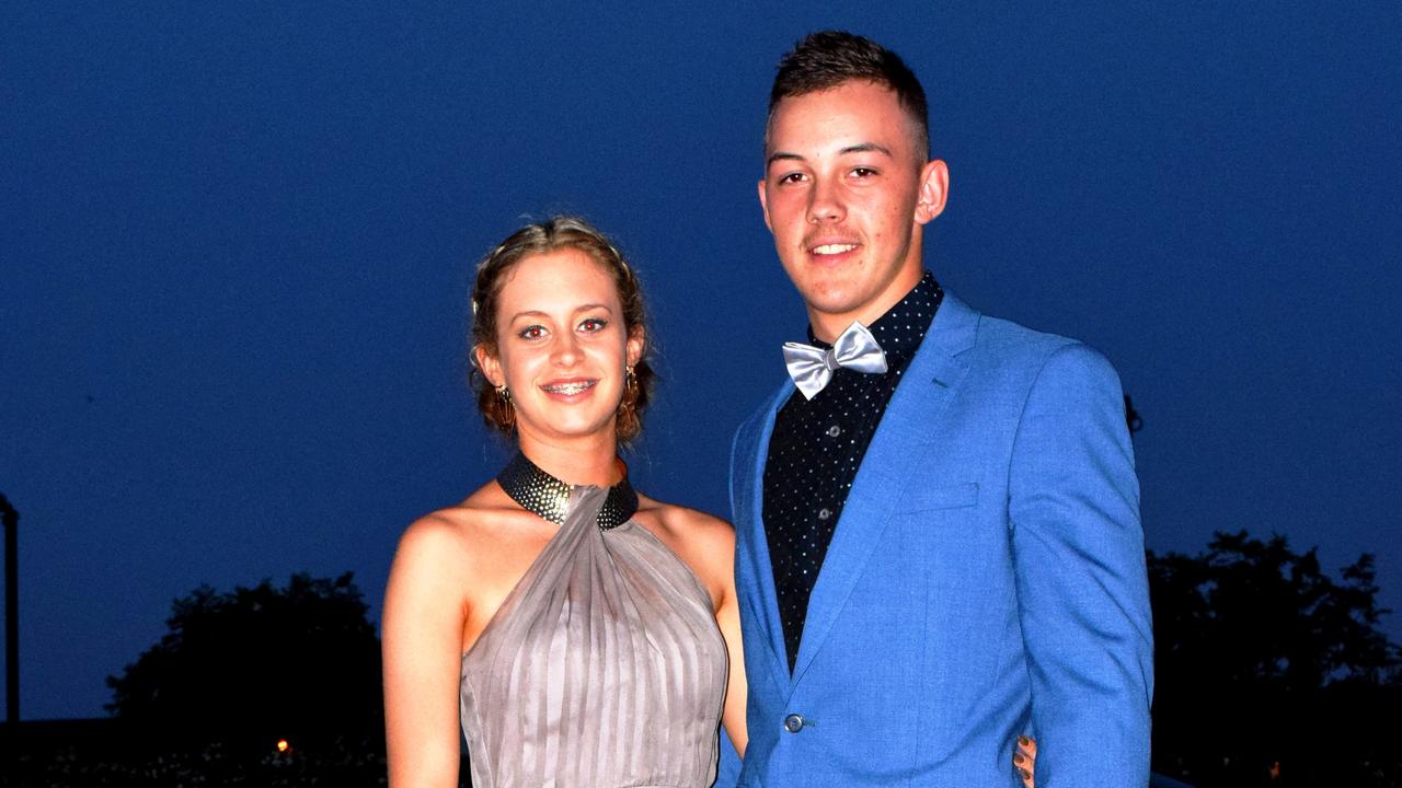 Teagan Cook and Tyler Luxford made a claim for best couple at the Roma State College formal on Friday night. Photo Tom Gillespie / The Western Star