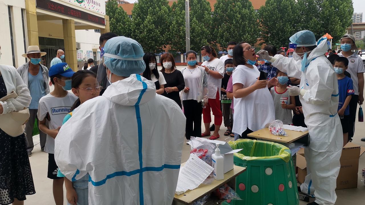 Authorities in Beijing have begun an operation to contain a potential second wave of coronavirus after multiple new cases were detected. Picture: Lintao Zhang/Getty Images