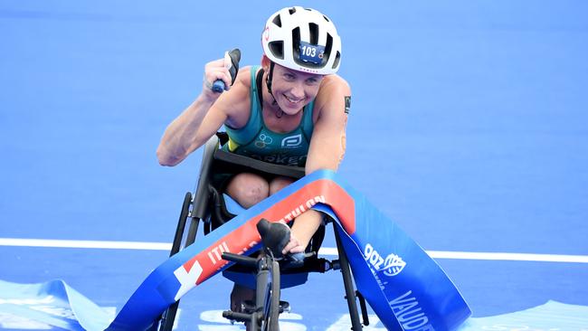 Lauren Parker has secured her own piece of paratriathlon history with her world title