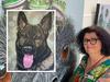 Artist creates portrait of fallen police dog for handler