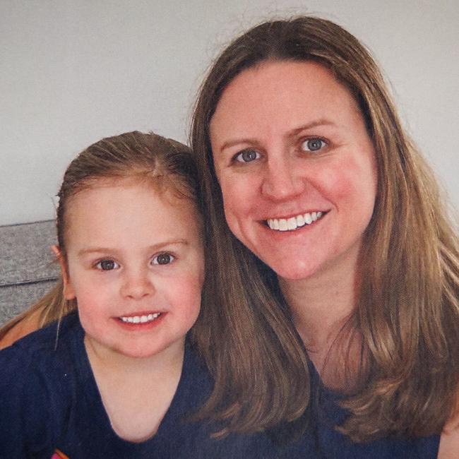 Vivienne and Ian’s daughter Amanda Hugessen, pictured with her daughter Claire, now lives in Canada. Amanda was born days after her parents’ home was destroyed in the Ash Wednesday fires.