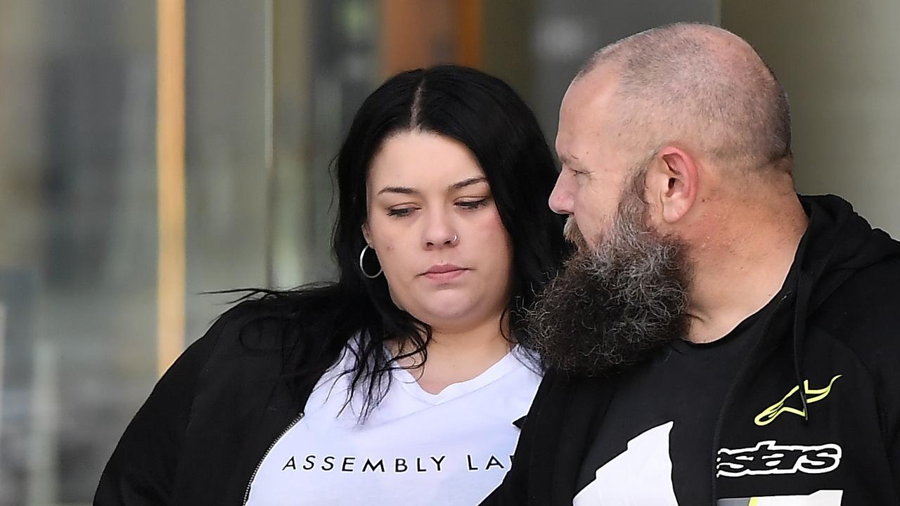 Felicity Kay Torrens is giving evidence at the trial of Larkin Moffatt who is accused of murdering her partner Chris Anderson at Gailes. Picture: Patrick Woods.