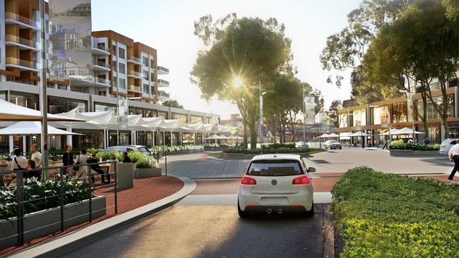 An artist’s impression of the redevelopment of Ingleburn Town Centre.