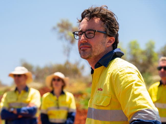 Rio Tinto iron ore chief executive Simon Trott at the Rhodes Ridge iron ore deposit in WA's Pilbara region. Picture: supplied by Rio Tinto.