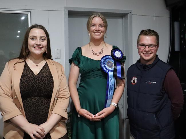 Three years of South Burnett Rural Ambassadors – all hailing from Nanango. From left: Jasmine Thornes (2021), Carly Smith (2023) and Daniel Trace (2022).