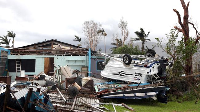 Damage caused by Cyclone Yasi in Tully, north Queensland, in 2011. Picture: AAP