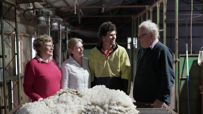 Mother Robyn, Kate, brother Angus and father Ian at the family farm. Picture: Supplied