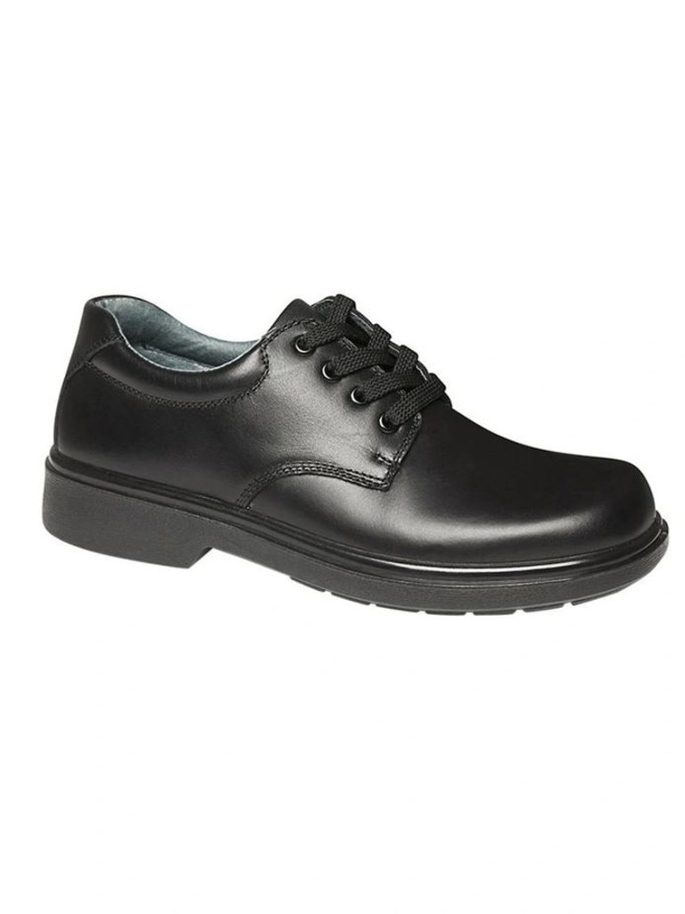 Black leather best sale school trainers