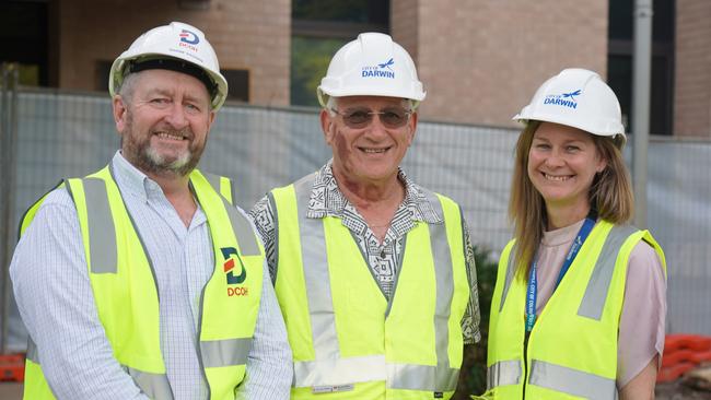 DCOH’s Shane Dignan, Lord Mayor Kon Vatskalis and City of Darwin chief executive Simone Saunders.