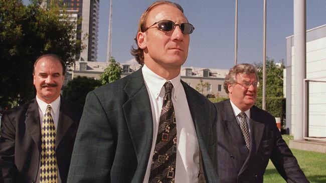 Gary Ablett outside Melbourne Coroner's Court in 2001.