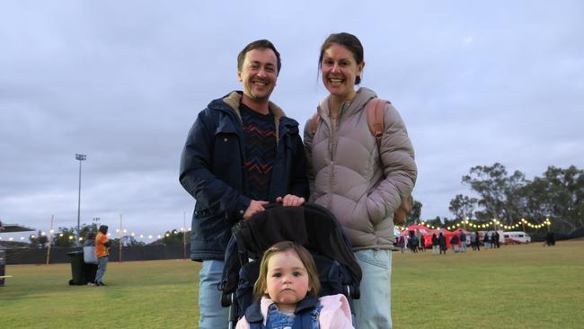 Will, Lena and family at Anzac Oval in Alice Springs. Picture: Gera Kazakov