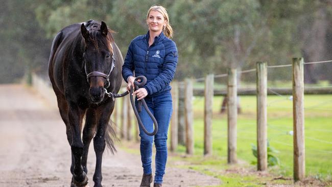 Kah says Brax is the only thing keeping her feeling normal at the moment. Picture: Mark Stewart