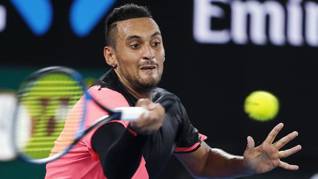 Nick Kyrgios in action. Picture: Michael Klein