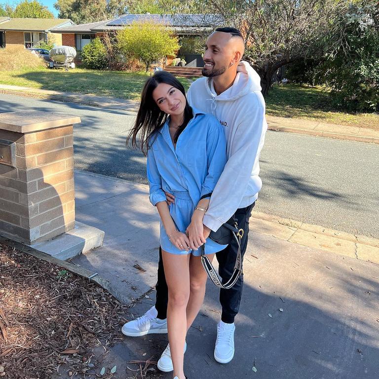 Nick Kyrgios with his current girlfriend Costeen Hatzi. Picture: Instagram