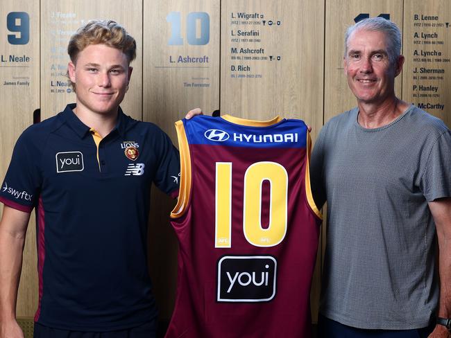 Levi and Marcus Ashcroft. Picture: Chris Hyde/AFL Photos/via Getty Images