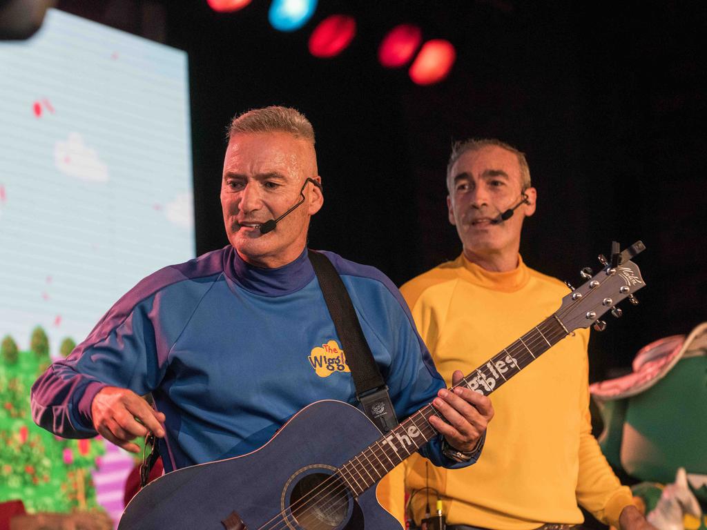 The Wiggles reunited for a bushfire relief concert at Castle Hill RSL Club. Picture: Daily Telegraph/Flavio Brancaleone