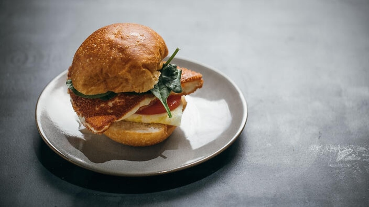 The saganaki burger is a recipe Yumi Stynes brought onto The Cook Up.