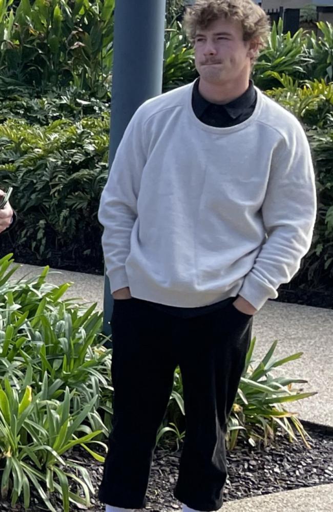 Clancy Webber outside Coffs Harbour Courthouse on July 20, when he appeared for mention on a reckless grievous bodily harm charge. A plea of not guilty has been entered.