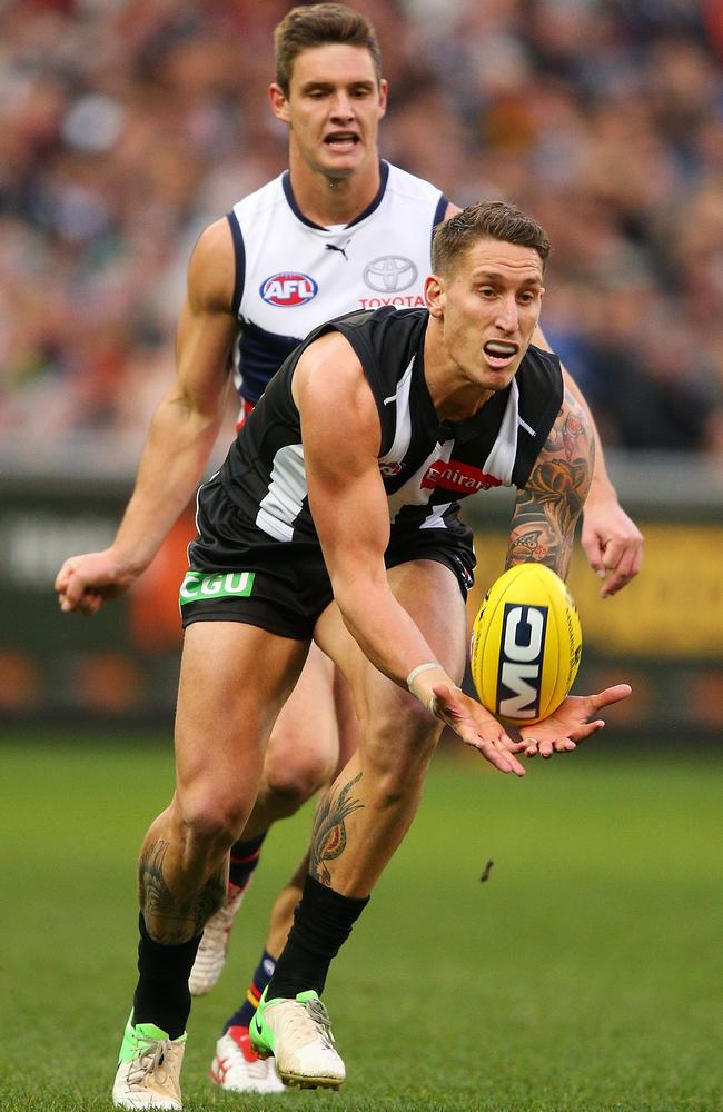 Magpie Jesse White in action against Adelaide. Picture: Getty