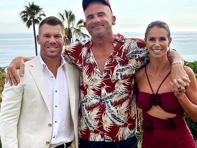 David and Candice Warner attended the wedding of Tish Cyrus and Dominic Purcell