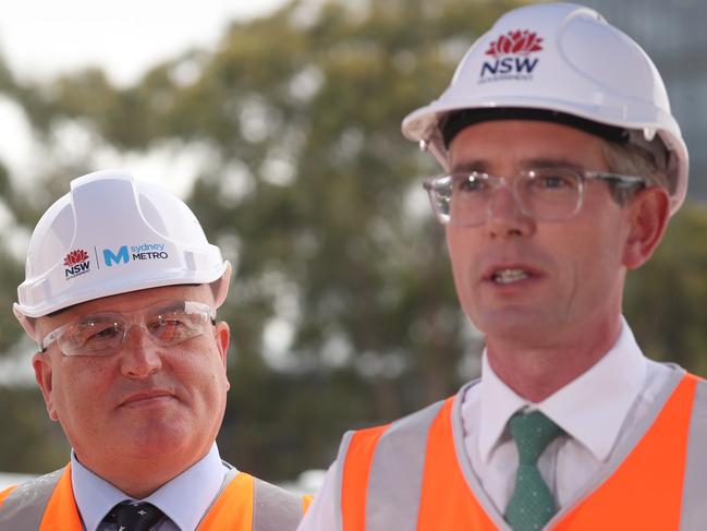 Mr Elliott (left) with Premier Dominic Perrottet. Picture: John Grainger