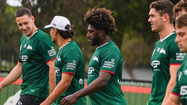 Townsville Blackhawks players join the South Sydney Rabbitohs for pre-season training. Picture: South Sydney Rabbitohs.