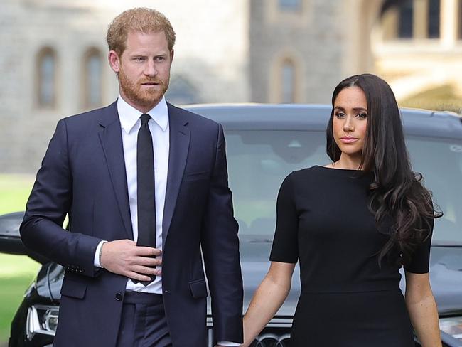 The Sussexes made the late Queen ­Elizabeth’s final months ‘such a cruel and perplexing time’. Picture: Getty Images