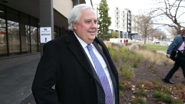 Clive Palmer leaves the PUP offices in Canberra. Clive Palmer and his PUP Senators continue to meet at the barton office block in Canberra. Pic by Gary Ramage