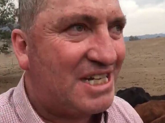 Twitter video grab from Barnaby Joyce's ranting Christmas message regarding his anger about climate change taxes. Source: Twitter Barnaby Joyce @Barnaby_Joyce https://twitter.com/Barnaby_Joyce/status/1209372444726743046?s=20