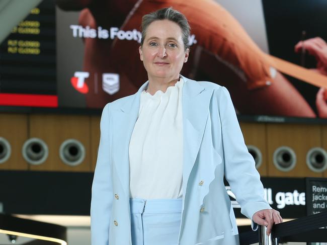 22/09/2023. Newly appointed Qantas CEO Vanessa Hudson, photographed at Qantas, Sydney Airport Terminal, Mascot in Sydney. Britta Campion / The Australian