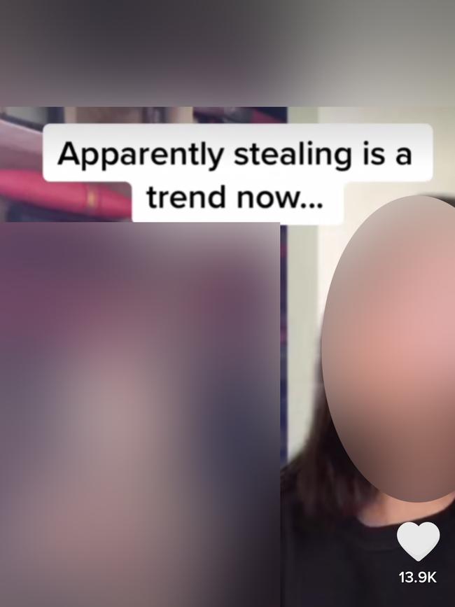 Teenagers are using TikTok to brag and share what they are shoplifting in Australia.