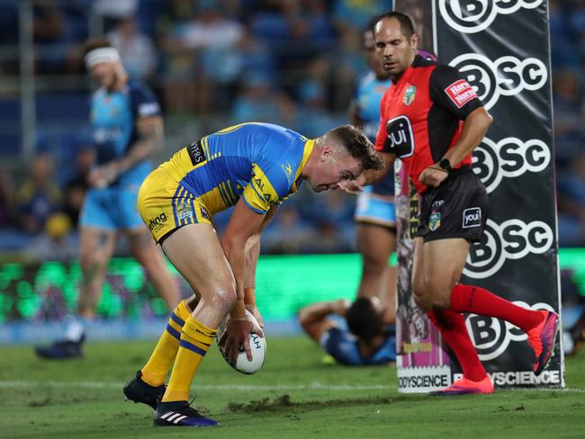 Clint Gutherson delivered with a ton against the Titans. Picture: Scott Fletcher