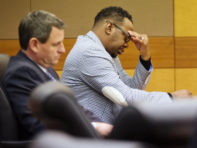 Bobby Brown, pictured in court during a wrongful death case against his daughter's partner, Nick Gordon, in Atlanta. Picture: AP