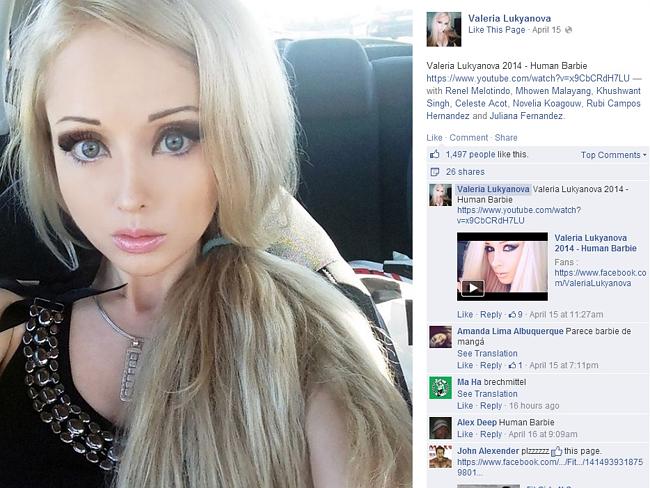 real life barbie removes makeup