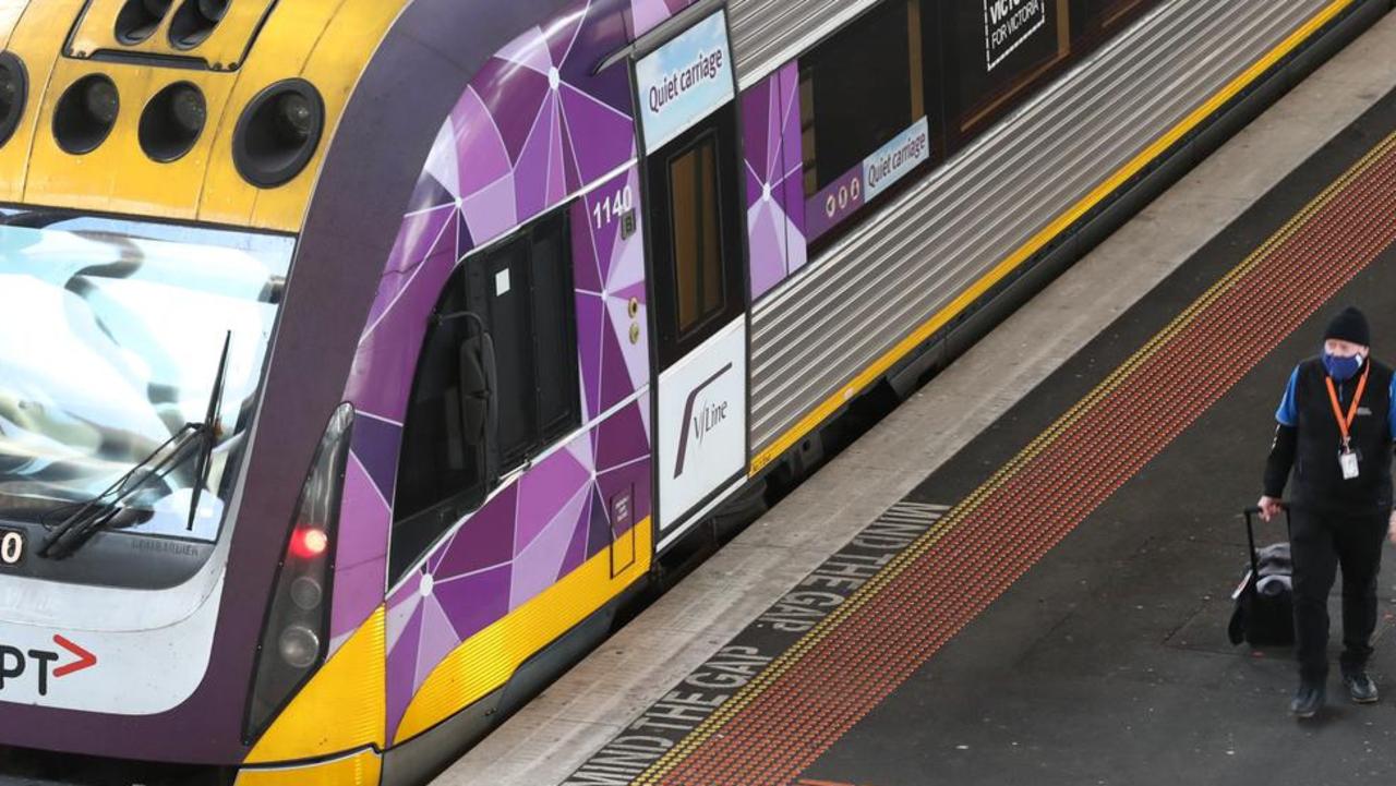 Trains have been suspended on part of the Geelong line from Southern Cross. Picture: David Crossling