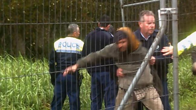 Police and protesters clashed at the Byron Bay bypass site in mid-2019.