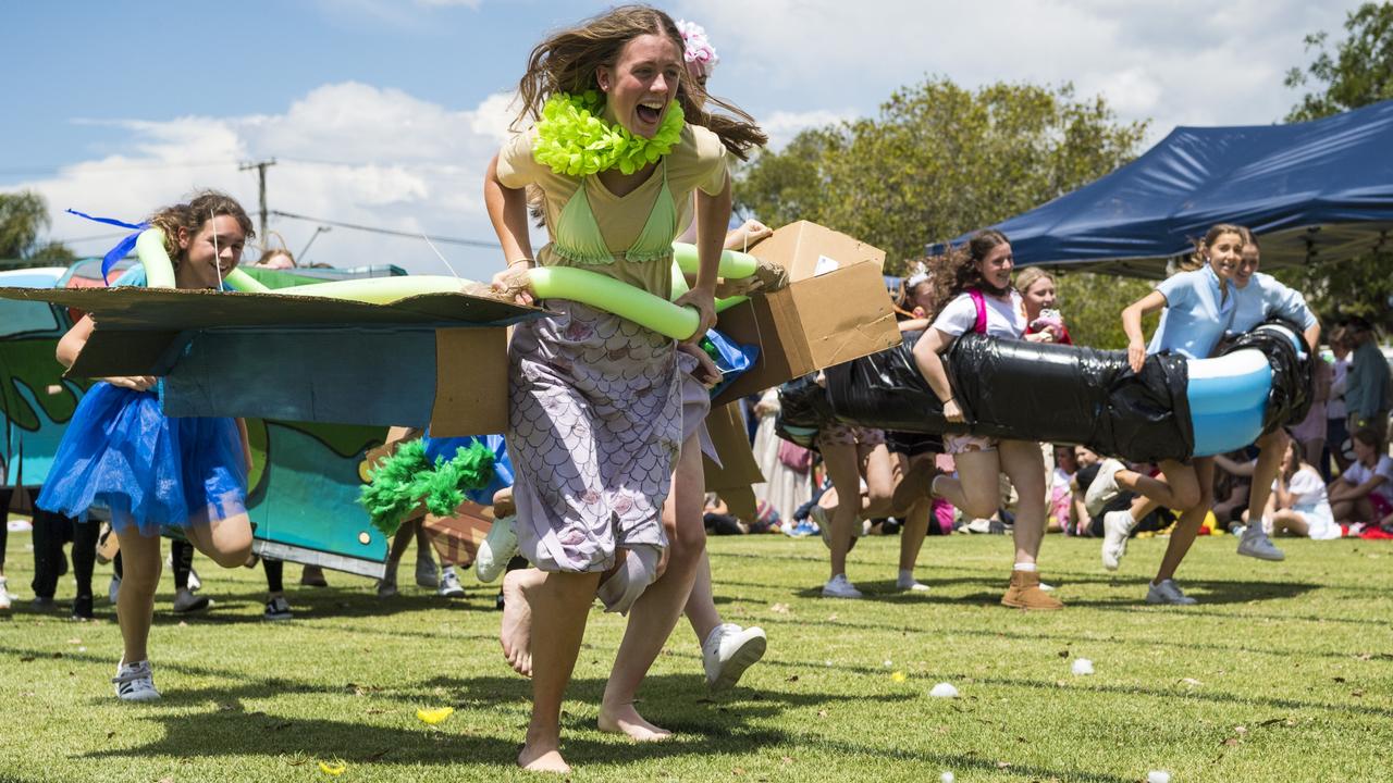 St Ursula's College students boat race during St Ursula's Week, Wednesday, October 20, 2021. Picture: Kevin Farmer