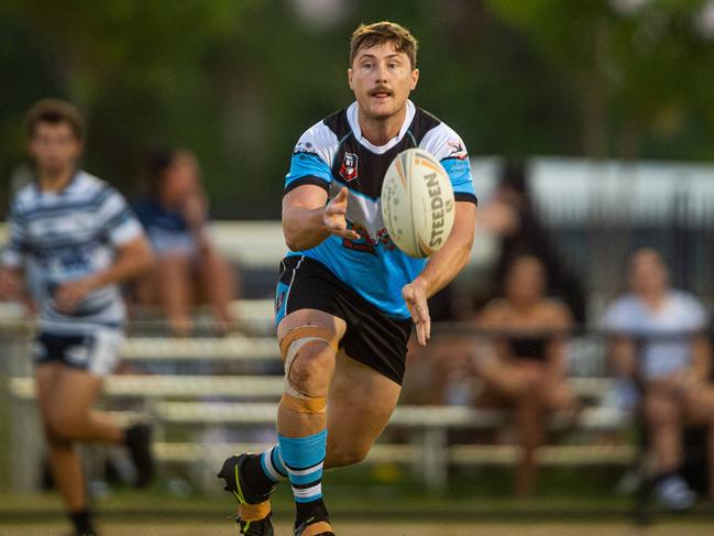 Sharks’ captain Jacob Collie was overjoyed with the win against Nightcliff Picture: Che Chorley