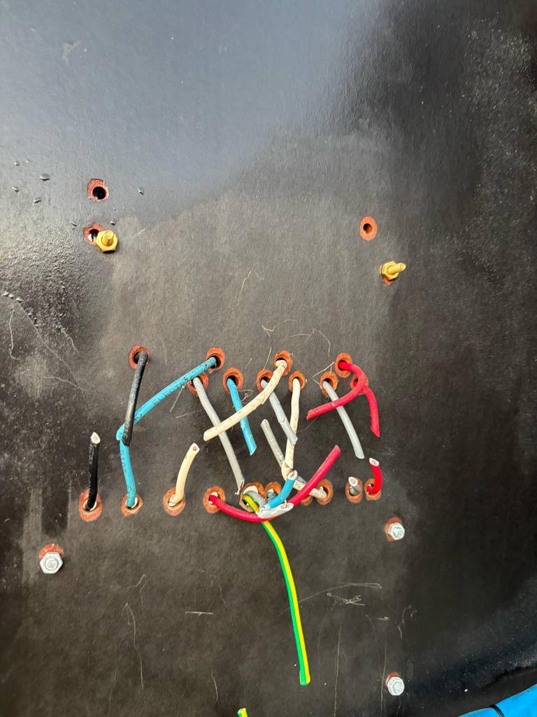 Switchboard cables were severed following the break-and-enter at the Walker Road Sporting Precinct on April 30, 2025. Picture: Supplied by Keiren O’Brien