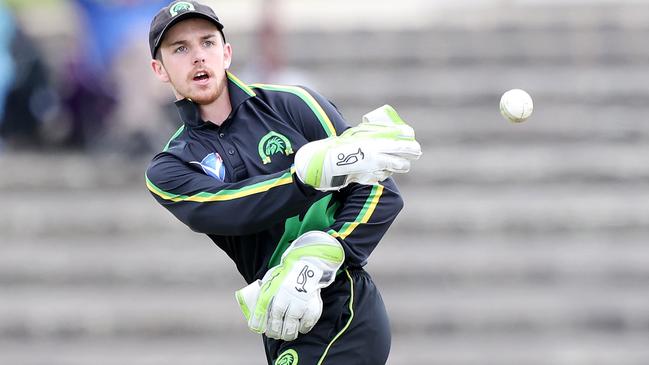 VSDCA: Box Hill wicketkeeper Austin Callow. Picture: George Sal