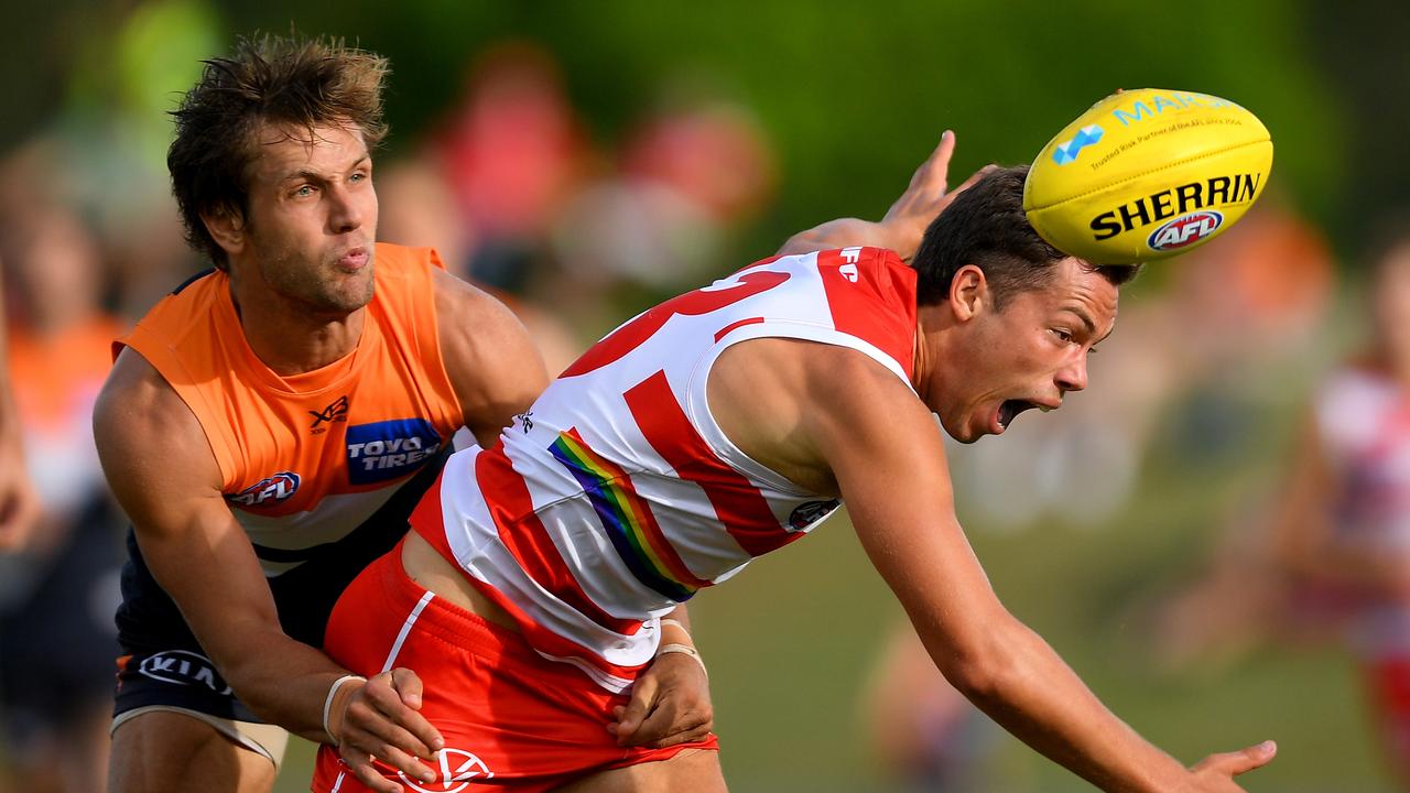 Ollie Florent and the Swans were badly beaten by the Giants. Picture: AAP Images