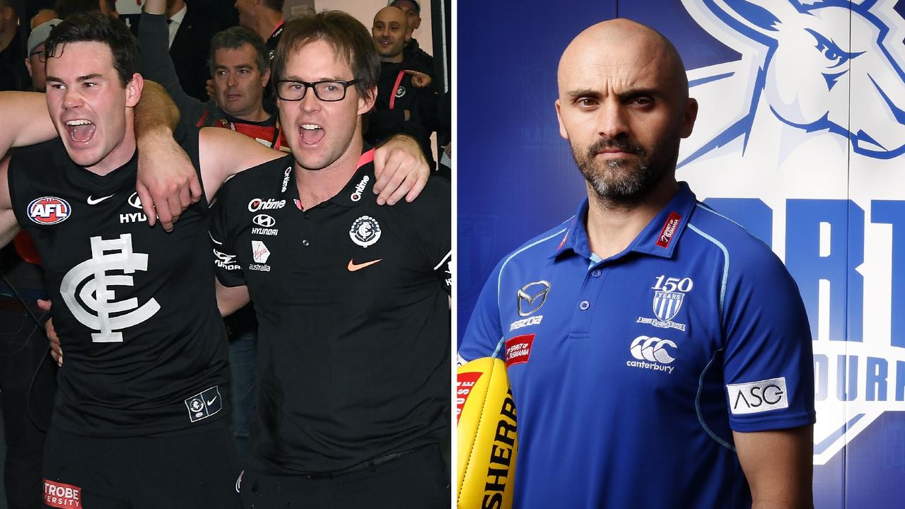 Carlton caretaker David Teague is hoping to get the senior job, just as Rhyce Shaw did at North Melbourne.