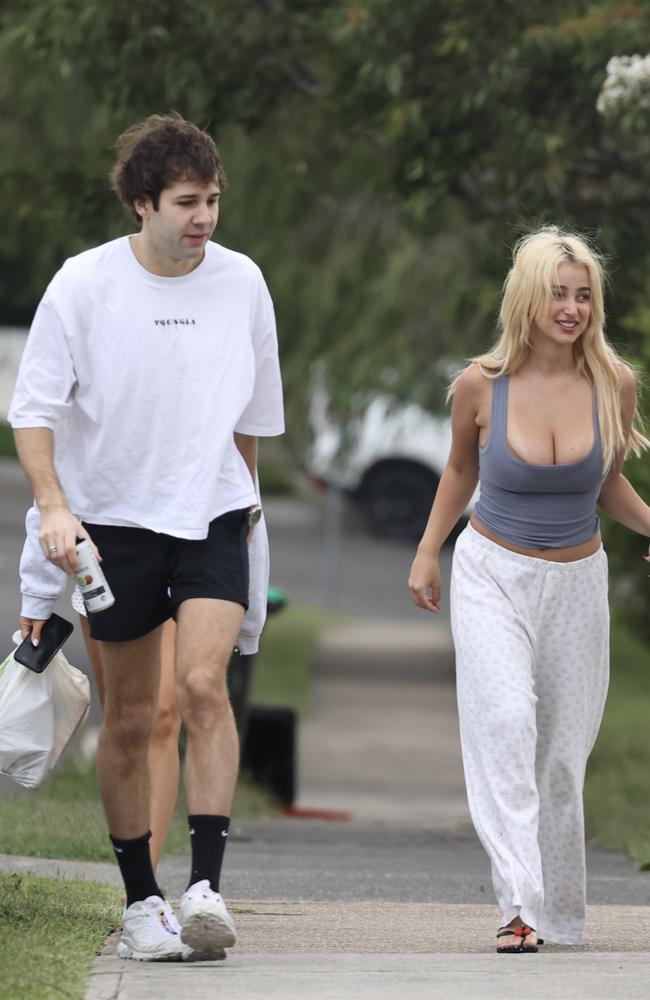 US YouTube sensation David Dobrik was spotted in Sydney with Emma Pillemer. Picture: Media Mode