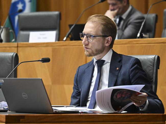 Victorian Liberal Senator James Paterson says Home Affairs Minister Tony Burke is all talk when it comes to cancelling visas over anti-Semitic attacks. Picture: NewsWire