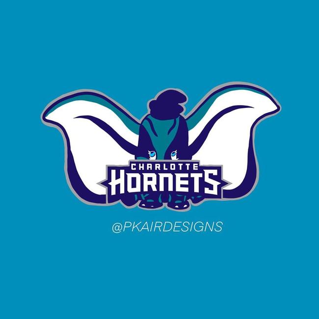 Charlotte Hornets v Dumbo. Picture: pkairdesigns/Instagram