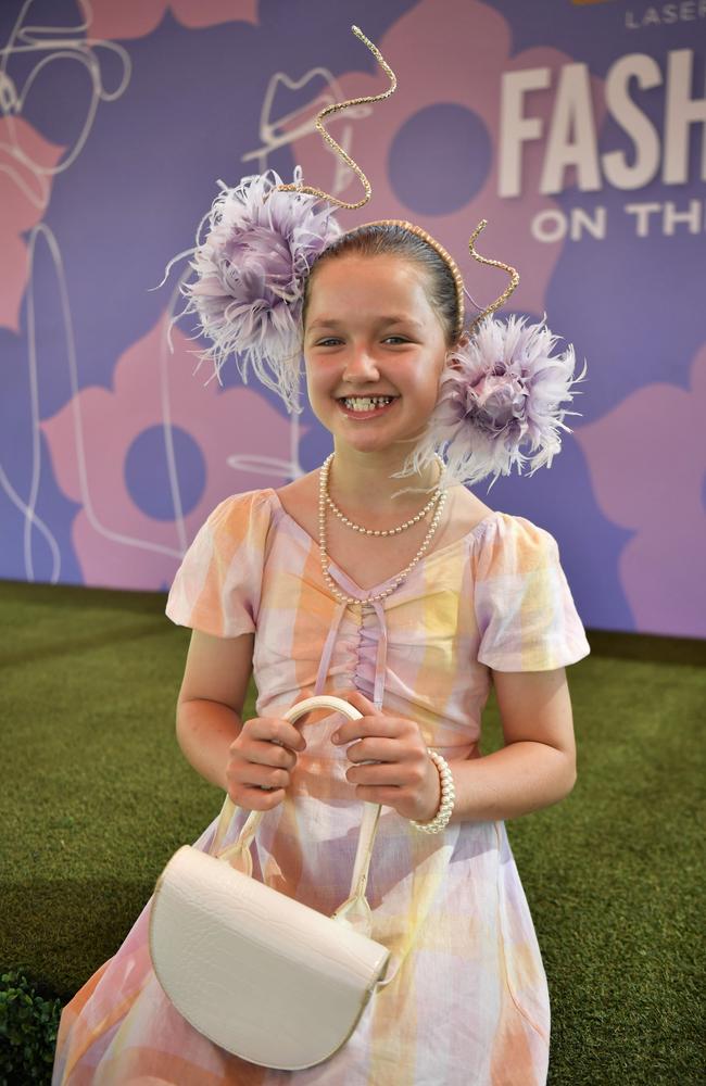 Milan Eddy, 11, at the Chief Minister's Cup Day at the Darwin Turf Club on Saturday, July 15.