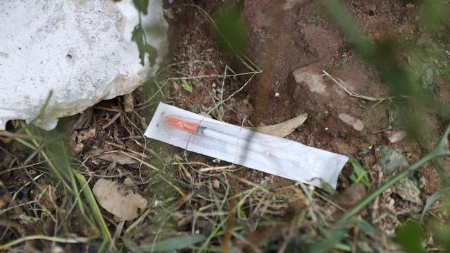 Drug paraphernalia found in Kings Cross this week. Picture: John Grainger