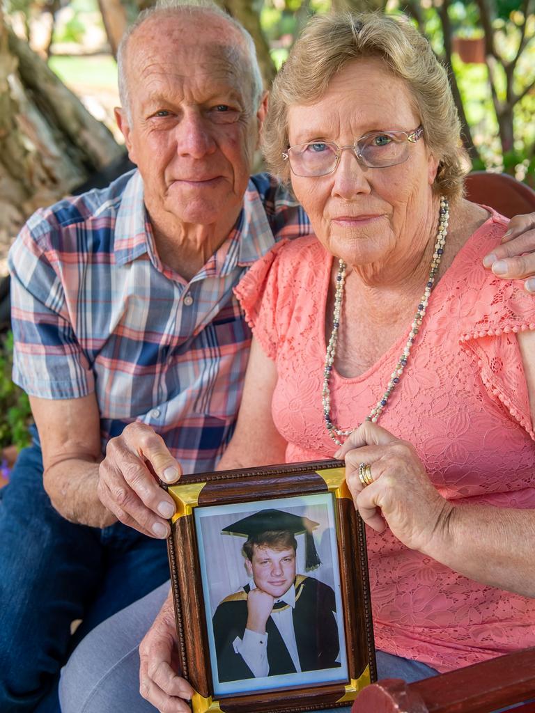 Lawrie and Wendy Brooks, parents of Jeffrey Brooks, who died at the Beenleigh Crayfish Farm. Photo – David Martinelli.