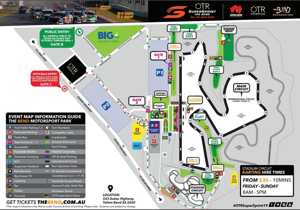 The Bend SuperSprint supercars 2019: Tickets, Map, drivers & schedule ...